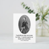 Florence Nightingale Postkarte (Stehend Vorderseite)