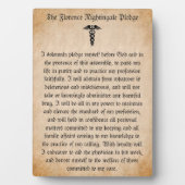 Florence Nightingale Versprechen für Krankenschwes Fotoplatte (Vorderseite)