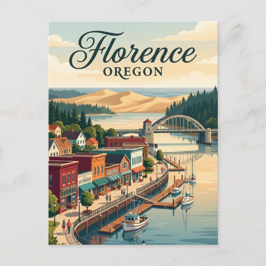 Florence, Oregon Postkarte (Vorderseite)
