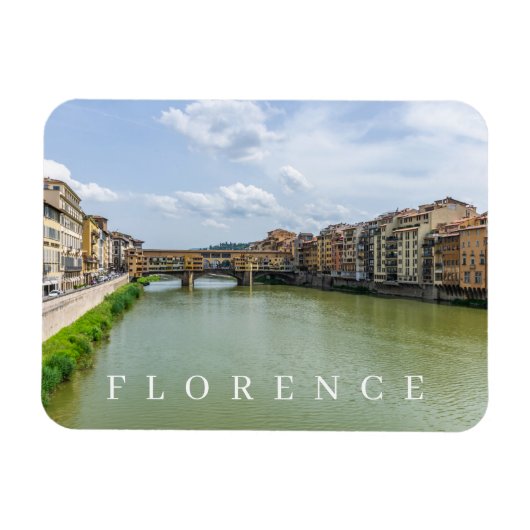 Florence Ponte Vecchio Aussicht Kühlschrankmagnet Magnet (Horizontal)