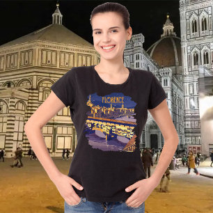 Florence Ponte Vecchio Nacht Reise T-Shirt