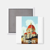 Florence Reiseplakat Magnet (Vorderseite/Rückseite)