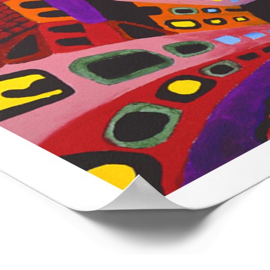 Florence Rooftops Poster (Ecke)