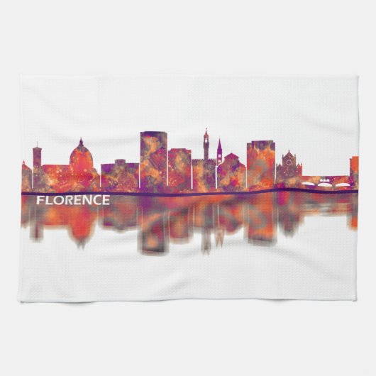 Florence Skyline Geschirrtuch (Horizontal)