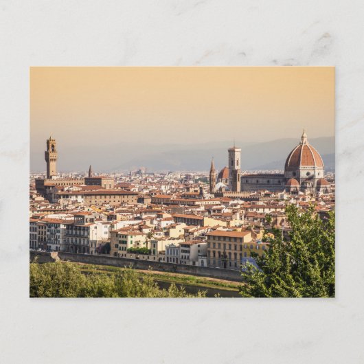 Florence Sonnenuntergang Postkarte (Vorderseite)