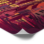 Florence Sunset Poster (Ecke)