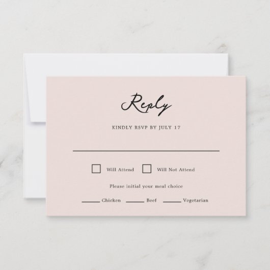 Florence Wedding RSVP Card (Vorderseite)