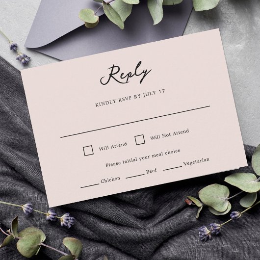 Florence Wedding RSVP Card