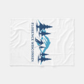 Florence Wisconsin Ski Resort Skiing Skier Fleecedecke (Vorderseite (Horizontal))