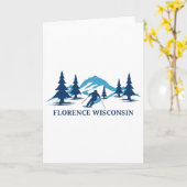 Florence Wisconsin Ski Resort Skiing Skier Karte (Gelbe Blume)