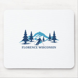 Florence Wisconsin Ski Resort Skiing Skier  Mousepad