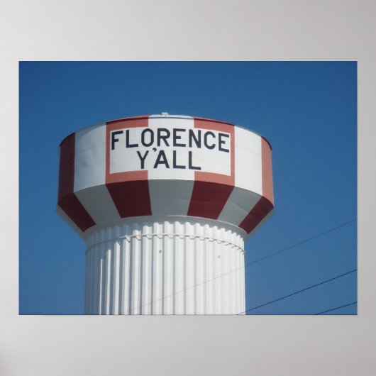 Florence Y'all Water Tower Poster (Vorne)