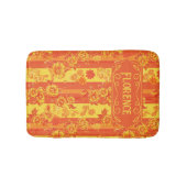 Florence Yellow und Orange Floral Badematte (Vorderseite)