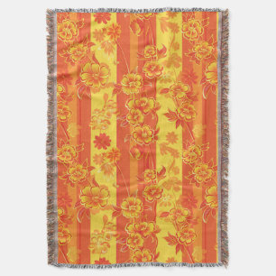 Florence Yellow und Orange Floral Decke