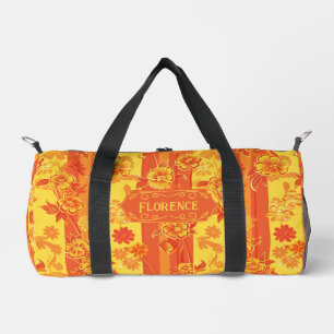 Florence Yellow und Orange Floral Duffle Bag