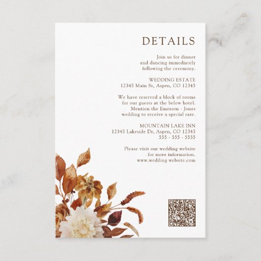 Florendetails Begleitkarte (Vorderseite)