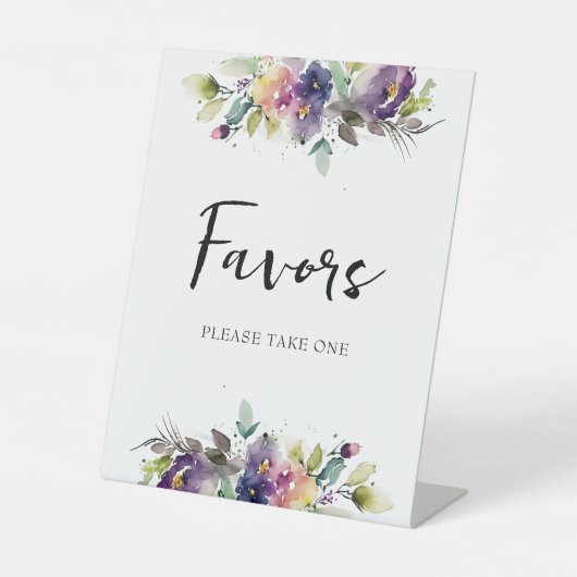 Florenfavoriten für Wasserfarben Sockelschild (Vorderseite)