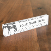 Florenhorpferde - Individualisierbare Schreibtisch Namensplakette (Seite)
