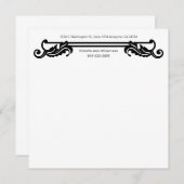 Florenleaf fett, schwarze Linie - Grenze Mitteilungskarte (Vorne/Hinten)