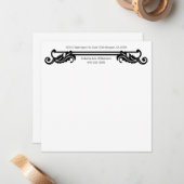 Florenleaf fett, schwarze Linie - Grenze Mitteilungskarte (Vorderseite/Rückseite Beispiel)