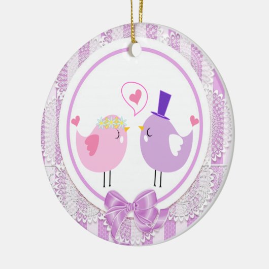 Florenliebvögel Keramik Ornament (Links)