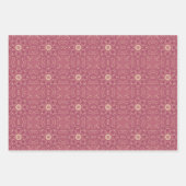 Florennahtloses Wrapping Paper Flat Sheet Set 3 Geschenkpapier Set (Vorderseite 2)