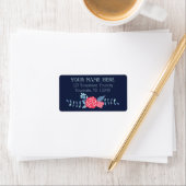 Florenschiff und rosa Rücksendeadressen-Aufkleber Adressaufkleber (Insitu)