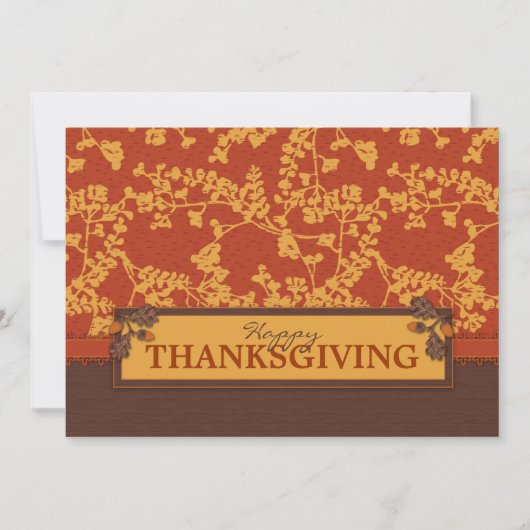 Florenstämme fallen in warmer Herbstfarbe Einladung (Vorderseite)