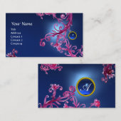 FLORENTINE BAROQUE MONOGRAM GEM blue Visitenkarte (Vorne/Hinten)