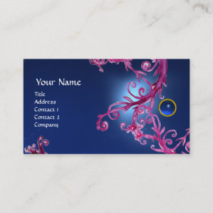 FLORENTINE BAROQUE MONOGRAM GEM blue Visitenkarte