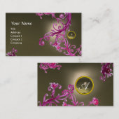 FLORENTINE BAROQUE MONOGRAM GEM grau Visitenkarte (Vorne/Hinten)