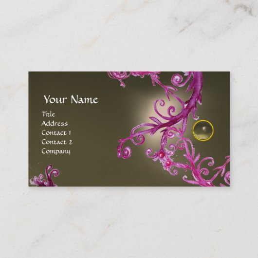 FLORENTINE BAROQUE MONOGRAM GEM grau Visitenkarte (Vorderseite)
