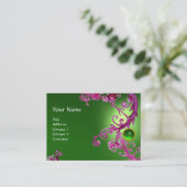 FLORENTINE BAROQUE MONOGRAM GEM grün lila rot Visitenkarte (Stehend Vorderseite)