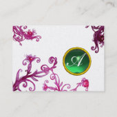 FLORENTINE BAROQUE MONOGRAM GEM grüne Perle Visitenkarte (Rückseite)