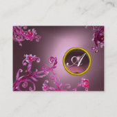 FLORENTINE BAROQUE MONOGRAM GEM lila Amethyste Visitenkarte (Rückseite)