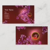 FLORENTINE BAROQUE MONOGRAM GEM rot Visitenkarte (Vorne/Hinten)