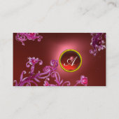 FLORENTINE BAROQUE MONOGRAM GEM rot Visitenkarte (Rückseite)
