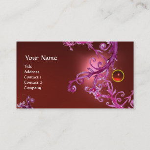 FLORENTINE BAROQUE MONOGRAM GEM rot Visitenkarte