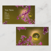 FLORENTINE BAROQUE MONOGRAMM GEM gelb Visitenkarte (Vorne/Hinten)