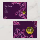 FLORENTINE BAROQUE MONOGRAMM GEM gelb Visitenkarte (Vorne/Hinten)