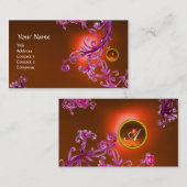 FLORENTINE BAROQUE MONOGRAMM GEM orange Visitenkarte (Vorne/Hinten)