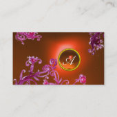 FLORENTINE BAROQUE MONOGRAMM GEM orange Visitenkarte (Rückseite)