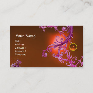 FLORENTINE BAROQUE MONOGRAMM GEM orange Visitenkarte