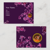FLORENTINE BAROQUE MONOGRAMM GEM orange Visitenkarte (Vorne/Hinten)