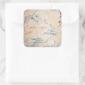 Florentine Graffiti Quadratischer Aufkleber (Tasche)