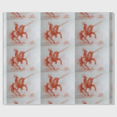 FLORENTINE KNIGHT AUF HORSEBACK GESCHENKPAPIER (Flach)