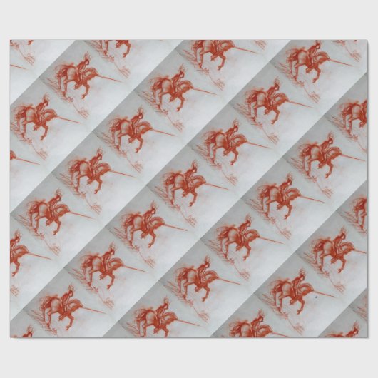 FLORENTINE KNIGHT AUF HORSEBACK GESCHENKPAPIER (Flach)