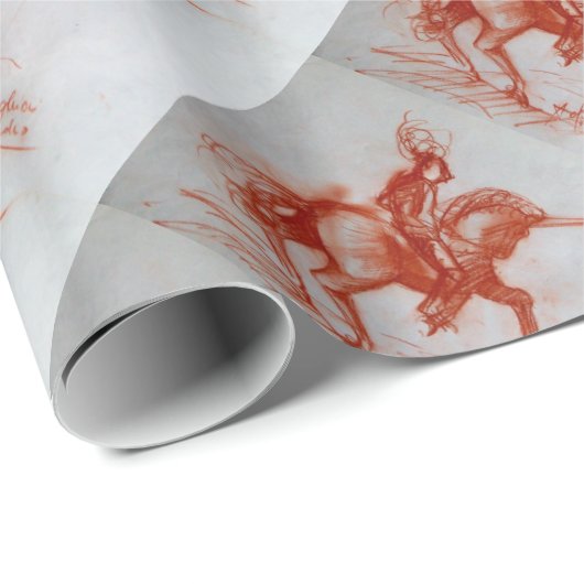 FLORENTINE KNIGHT AUF HORSEBACK GESCHENKPAPIER (Rolleneckpunkt)