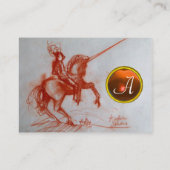 FLORENTINE KNIGHT AUF HORSEBACK Monogram Visitenkarte (Rückseite)