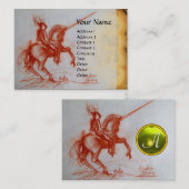 FLORENTINE KNIGHT AUF HORSEBACK Monogram Visitenkarte (Vorne/Hinten)